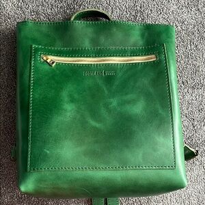 Portland Leather Green Tote Backpack